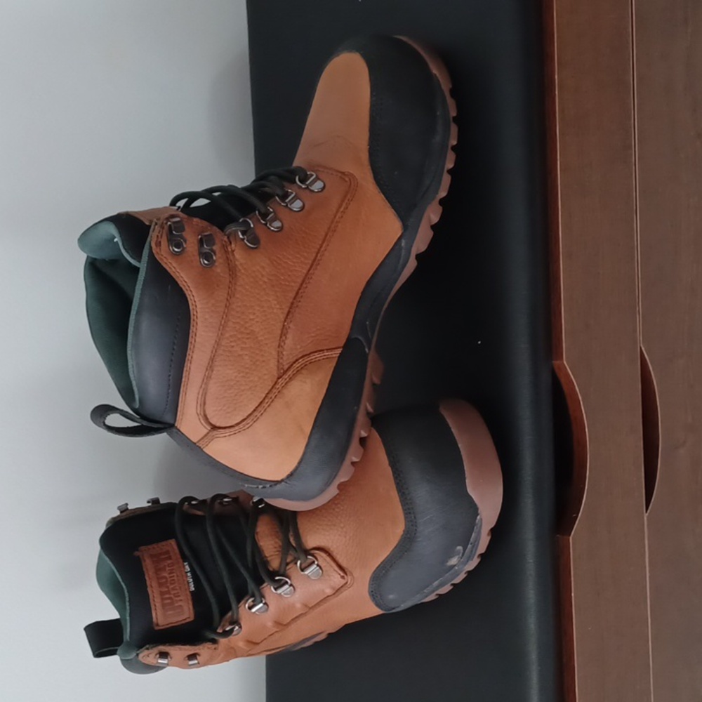 MS2- Duluth Trading Co. Steel-toed Blk/Brown Boots -sz Men's 12 Wide